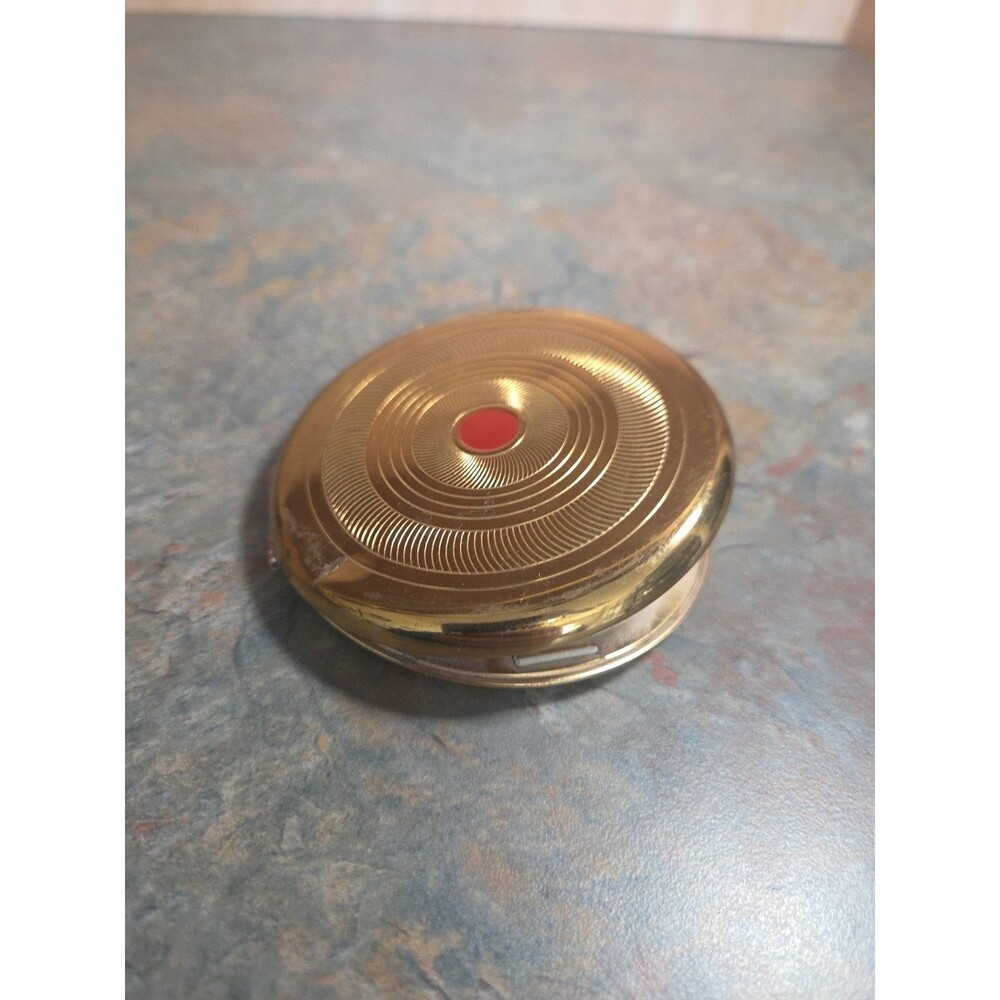 VINTAGE COTY AIRSPUN POWDER MIRRORED COMPACT with Red DOT ORIGINAL COVER